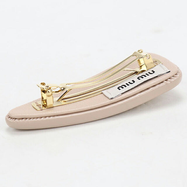 中古 ミュウミュウ バレッタ レディース ブランド MIUMIU  パテントレザー ヘアクリップ 5IF092 ピンク ヘアアクセサリー USDMI117574011