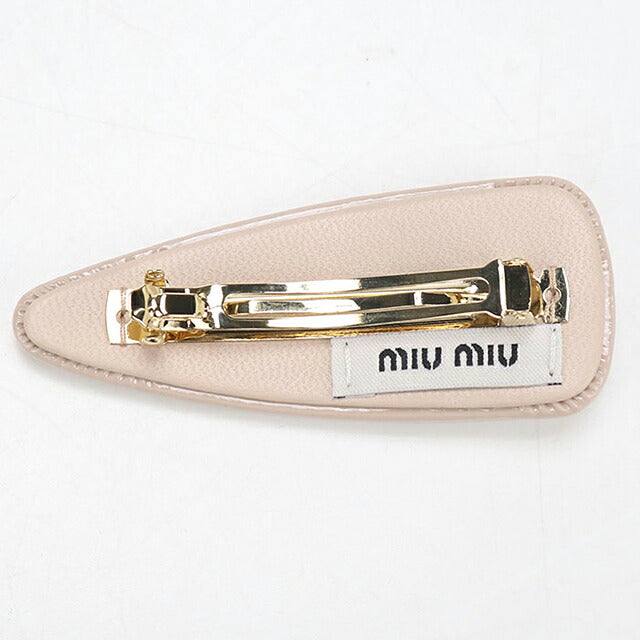 中古 ミュウミュウ バレッタ レディース ブランド MIUMIU  パテントレザー ヘアクリップ 5IF092 ピンク ヘアアクセサリー USDMI117574011