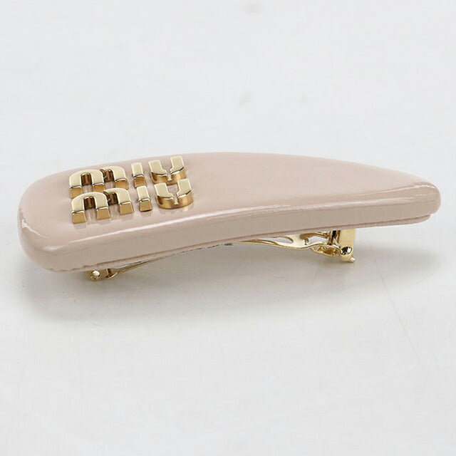 中古 ミュウミュウ バレッタ レディース ブランド MIUMIU  パテントレザー ヘアクリップ 5IF092 ピンク ヘアアクセサリー USDMI117574011