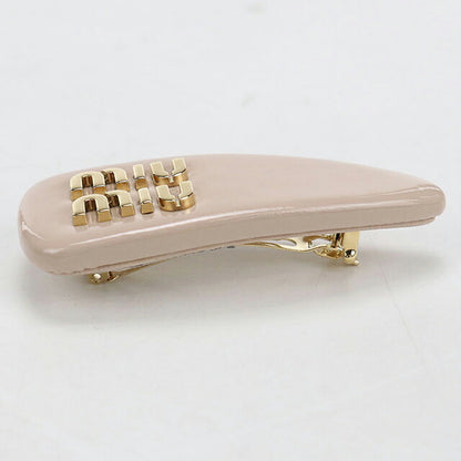 中古 ミュウミュウ バレッタ レディース ブランド MIUMIU  パテントレザー ヘアクリップ 5IF092 ピンク ヘアアクセサリー USDMI117574011