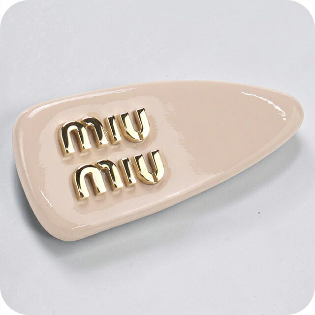 中古 ミュウミュウ バレッタ レディース ブランド MIUMIU  パテントレザー ヘアクリップ 5IF092 ピンク ヘアアクセサリー USDMI117574011