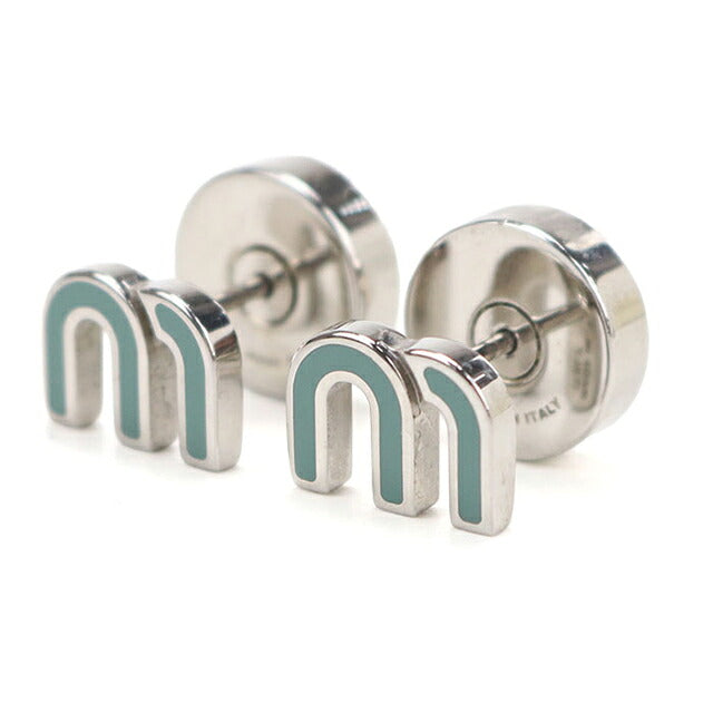 中古 ミュウミュウ ピアス レディース ブランド MIUMIU  エナメルメタル 5JO911 シルバー アクセサリー USDMI117949011