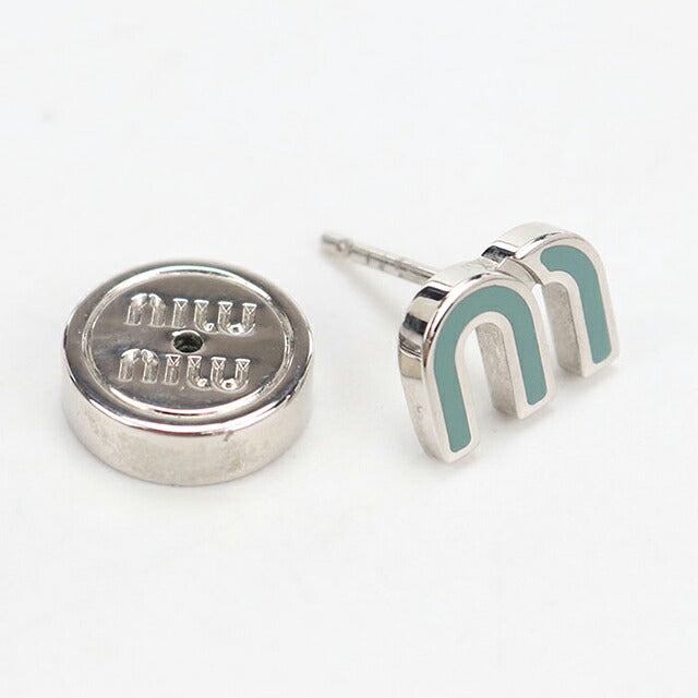 中古 ミュウミュウ ピアス レディース ブランド MIUMIU  エナメルメタル 5JO911 シルバー アクセサリー USDMI117949011