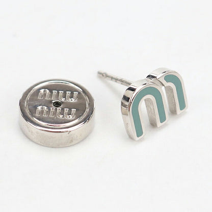 中古 ミュウミュウ ピアス レディース ブランド MIUMIU  エナメルメタル 5JO911 シルバー アクセサリー USDMI117949011