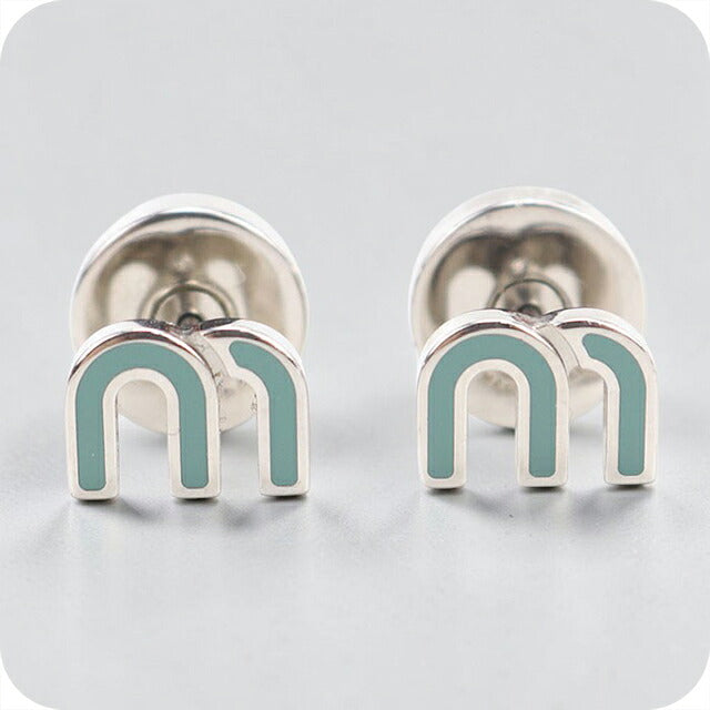 中古 ミュウミュウ ピアス レディース ブランド MIUMIU  エナメルメタル 5JO911 シルバー アクセサリー USDMI117949011