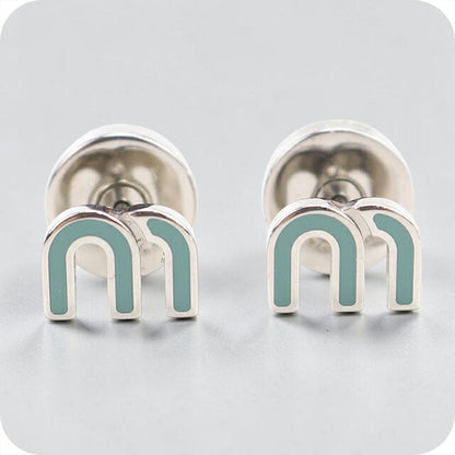 中古 ミュウミュウ ピアス レディース ブランド MIUMIU  エナメルメタル 5JO911 シルバー アクセサリー USDMI117949011