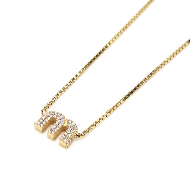 中古 ミュウミュウ ネックレス レディース ブランド MIUMIU 5IC305 クリスタル付き ゴールド アクセサリー USDMI118391011