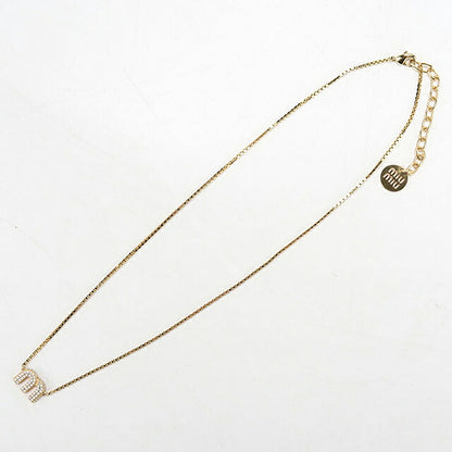 中古 ミュウミュウ ネックレス レディース ブランド MIUMIU 5IC305 クリスタル付き ゴールド アクセサリー USDMI118391011