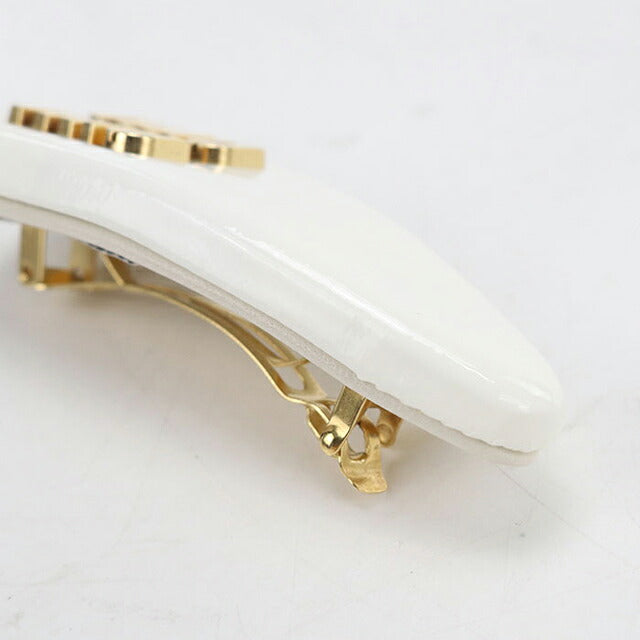 中古 ミュウミュウ バレッタ レディース ブランド MIUMIU  パテントレザー ヘアクリップ 5IF092_069_F0009 ホワイト ヘアアクセサリー USDMI119553011