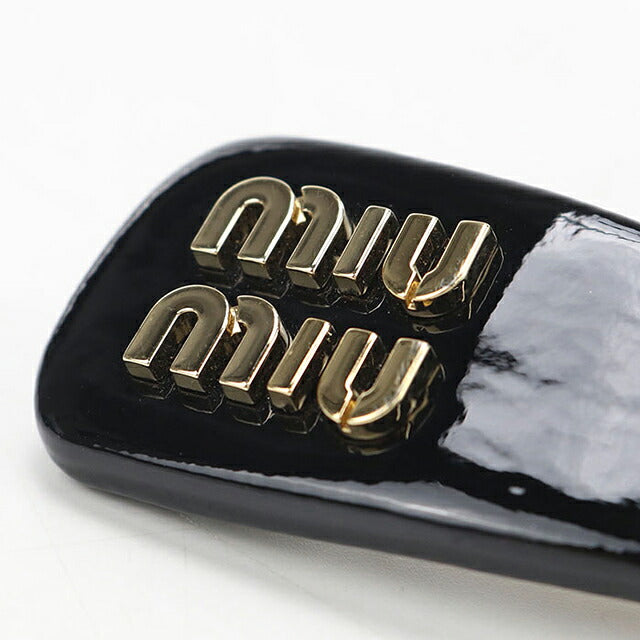 中古 ミュウミュウ バレッタ レディース ブランド MIUMIU  パテントレザー ヘアクリップ 5IF092_069_F0002 ブラック ヘアアクセサリー USDMI119554011