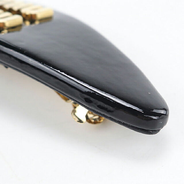 中古 ミュウミュウ バレッタ レディース ブランド MIUMIU  パテントレザー ヘアクリップ 5IF092_069_F0002 ブラック ヘアアクセサリー USDMI119554011