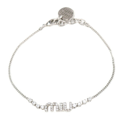 中古 ミュウミュウ ブレスレット レディース ブランド MIUMIU  ロゴ シルバー アクセサリー USDMI120165011