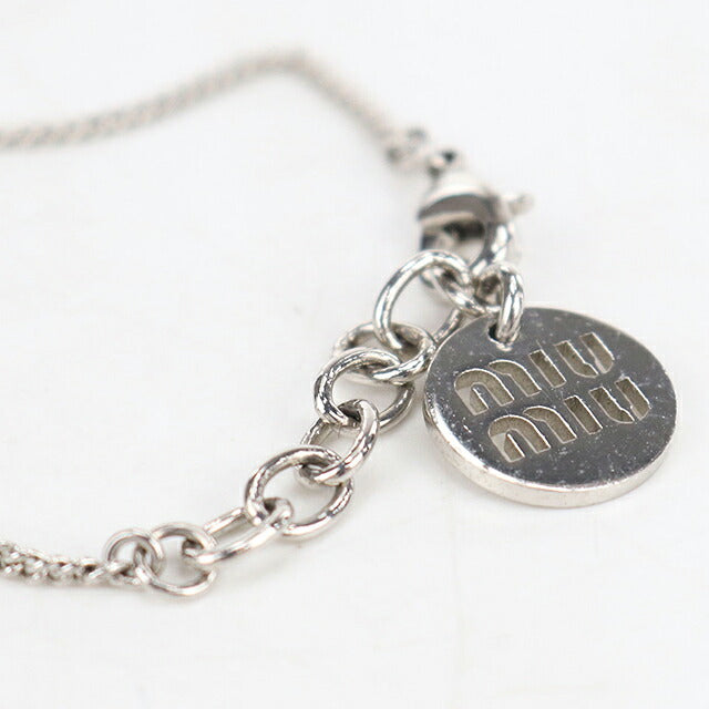 中古 ミュウミュウ ブレスレット レディース ブランド MIUMIU  ロゴ シルバー アクセサリー USDMI120165011