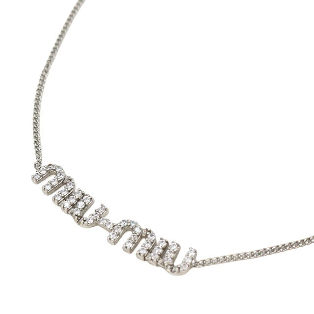 中古 ミュウミュウ ネックレス レディース ブランド MIUMIU  クリスタル付 5IC058_2DNC_F0OKL シルバー アクセサリー USDMI120453011