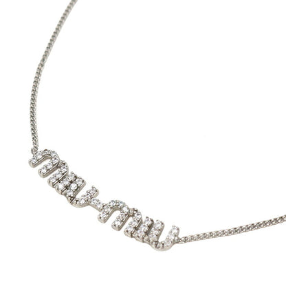 中古 ミュウミュウ ネックレス レディース ブランド MIUMIU  クリスタル付 5IC058_2DNC_F0OKL シルバー アクセサリー USDMI120453011