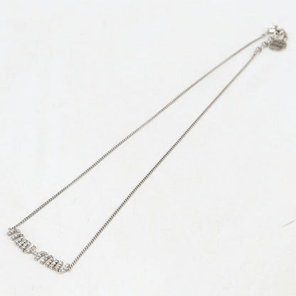 中古 ミュウミュウ ネックレス レディース ブランド MIUMIU  クリスタル付 5IC058_2DNC_F0OKL シルバー アクセサリー USDMI120453011