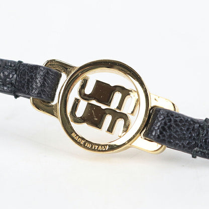 中古 ミュウミュウ ブレスレット レディース ブランド MIUMIU   レザー ブラック アクセサリー USDMI120454011