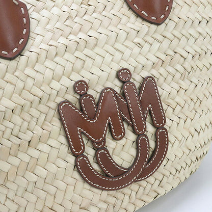 中古 ミュウミュウ カゴバッグ レディース ブランド MIUMIU カゴ　トートバッグ 5BG206 2DDH F0A5T ベージュ バッグ USDMI95221011