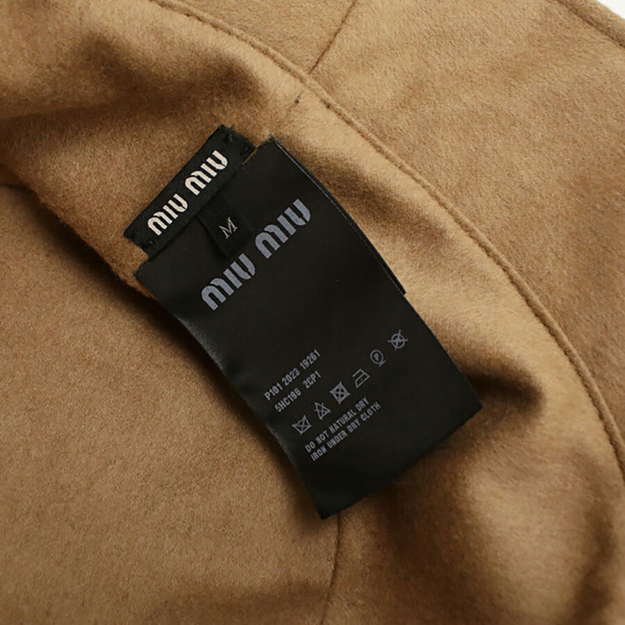中古 ミュウミュウ ハット ユニセックス ブランド MIUMIU バケットハット 5HC196 2CP1 ベージュ 帽子 USDMI95840011