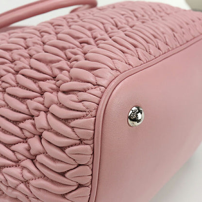 中古 ミュウミュウ トートバッグ レディース ブランド MIUMIU マテラッセ 2WAY レザー ピンク バッグ USDMI96905011