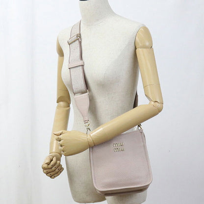 中古 ミュウミュウ 斜め掛け ショルダーバッグ レディース ブランド MIUMIU ヴィッテロダイノ レザー 5BC137 ピンク バッグ USDMI97946011