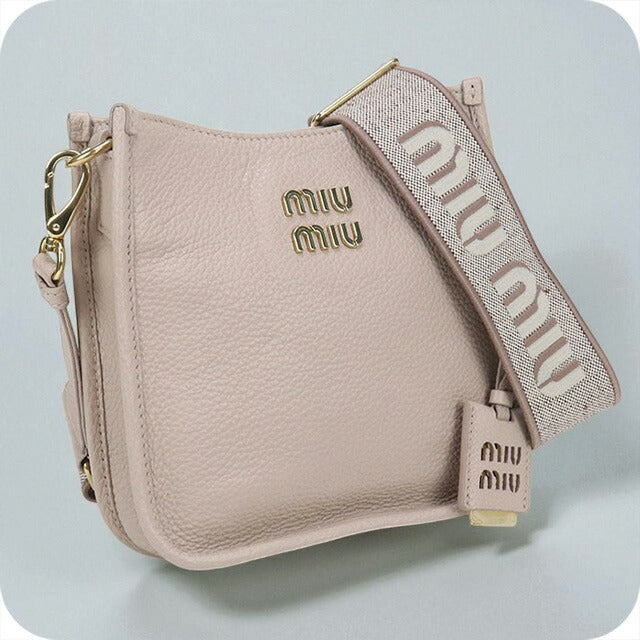 中古 ミュウミュウ 斜め掛け ショルダーバッグ レディース ブランド MIUMIU ヴィッテロダイノ レザー 5BC137 ピンク バッグ USDMI97946011