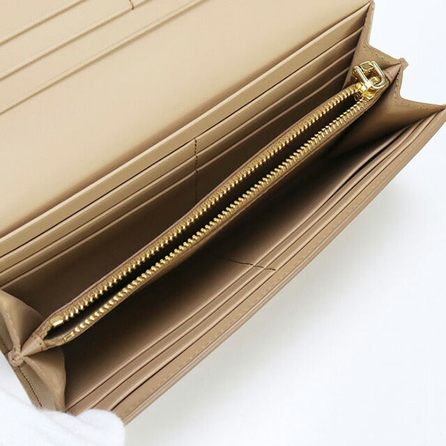 中古 ミュウミュウ 長財布二折 レディース ブランド MIUMIU レザー 5MH109 2B61 F0QYA ベージュ 財布 USDMI98963011