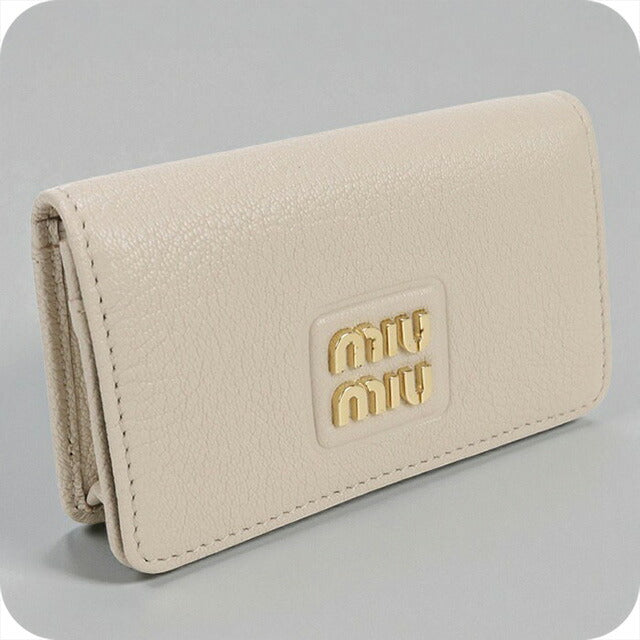 中古 ミュウミュウ 名刺入れ レディース ブランド MIUMIU レザー ベージュ 小物 USDMI99344011