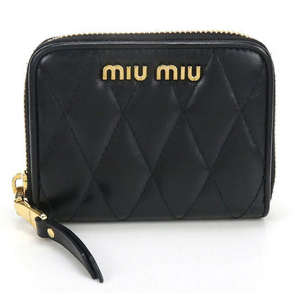 中古 ミュウミュウ 小銭入れ レディース ブランド MIUMIU キルティング コインケース 5MM268 2F3N F0002 ブラック 財布 USDMI99597011