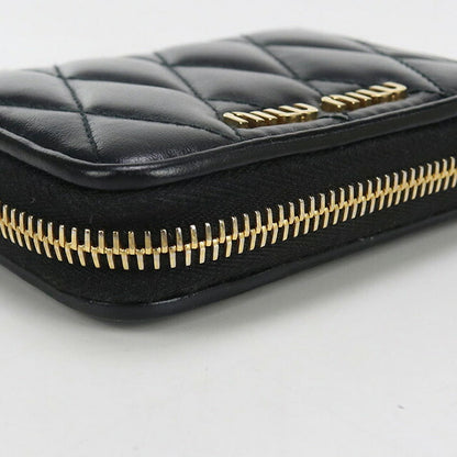 中古 ミュウミュウ 小銭入れ レディース ブランド MIUMIU キルティング コインケース 5MM268 2F3N F0002 ブラック 財布 USDMI99597011