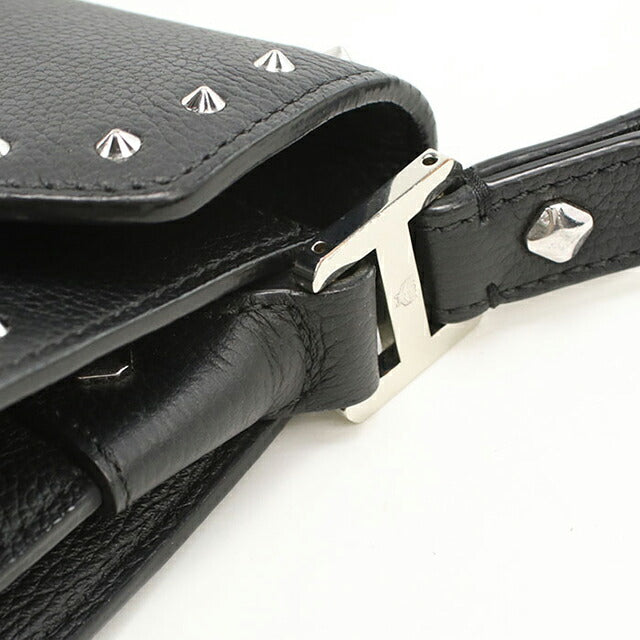 中古 エムシーエム 斜め掛け ショルダーバッグ レディース ブランド MCM パトリシア スタッズ レザー MWS7APA17 BK001 ブラック バッグ USDMM105079011