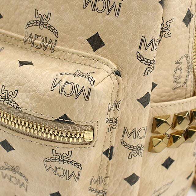 Used MCM backpack ladies brand MCM backpack MMK6SVE37 IG001 Beige USDMM108646011