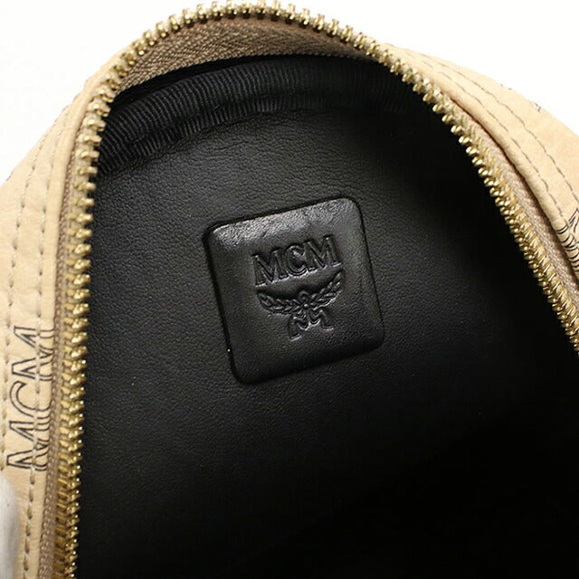 中古 エムシーエム リュック レディース ブランド MCM ヴィセトス スタッズ バックパック MMK65VE41 IG001 ベージュ USDMM109533011