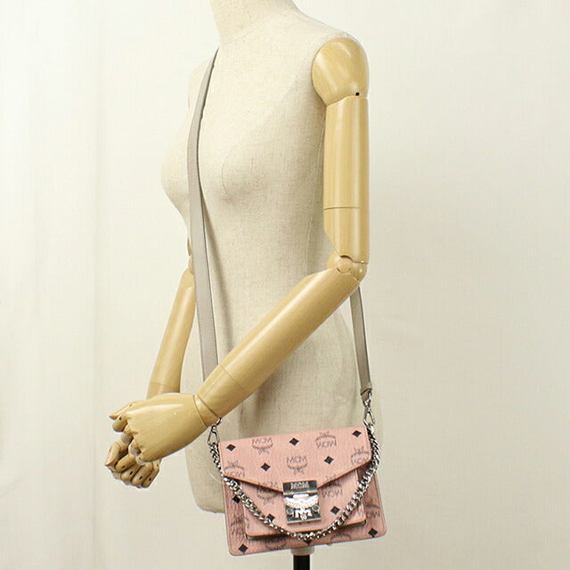 Used MCM shoulder bag ladies brand MCM chain leather MWRBAF002PZ001 pink USDMM118205011