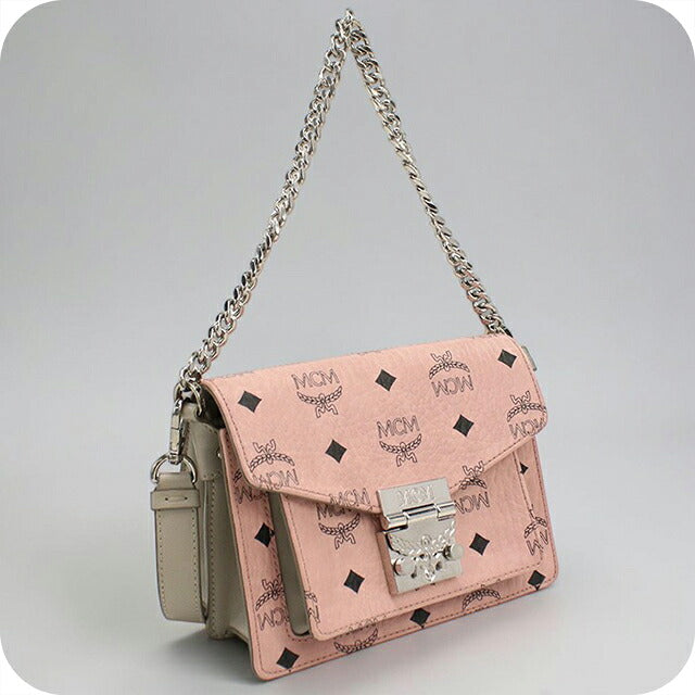 Used MCM shoulder bag ladies brand MCM chain leather MWRBAF002PZ001 pink USDMM118205011