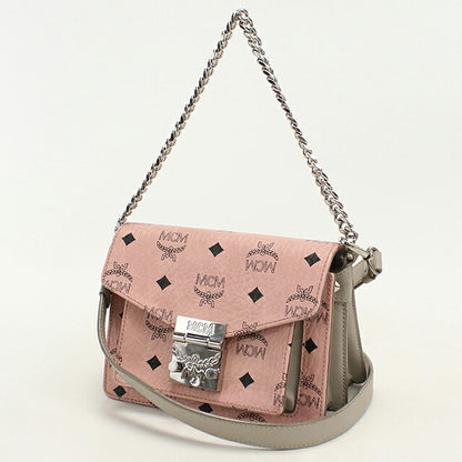 Used MCM shoulder bag ladies brand MCM chain leather MWRBAF002PZ001 pink USDMM118205011