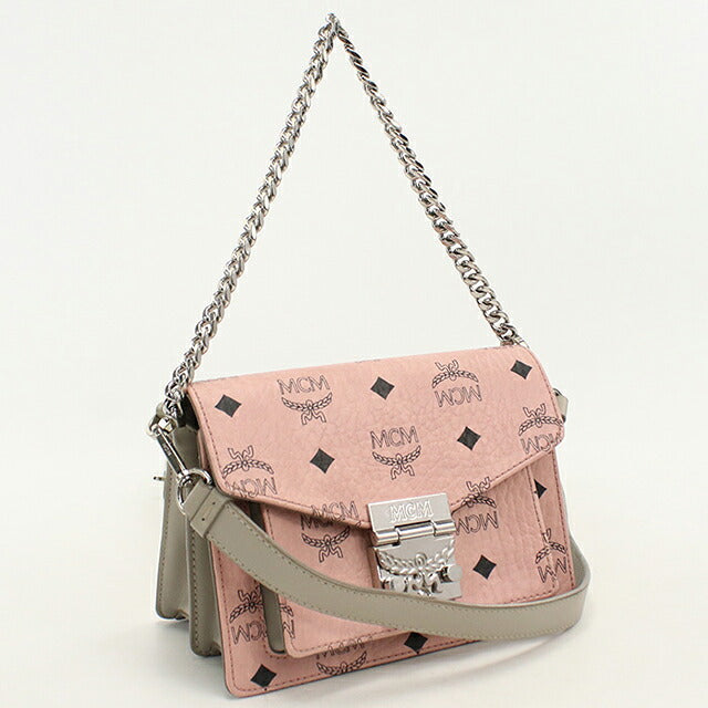 Used MCM shoulder bag ladies brand MCM chain leather MWRBAF002PZ001 pink USDMM118205011