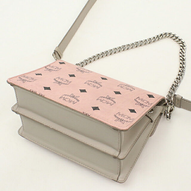 Used MCM shoulder bag ladies brand MCM chain leather MWRBAF002PZ001 pink USDMM118205011