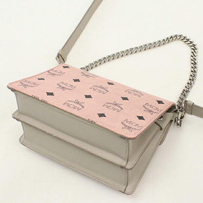 Used MCM shoulder bag ladies brand MCM chain leather MWRBAF002PZ001 pink USDMM118205011