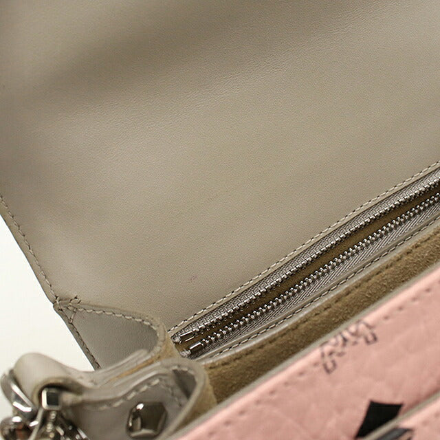Used MCM shoulder bag ladies brand MCM chain leather MWRBAF002PZ001 pink USDMM118205011