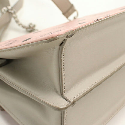 Used MCM shoulder bag ladies brand MCM chain leather MWRBAF002PZ001 pink USDMM118205011