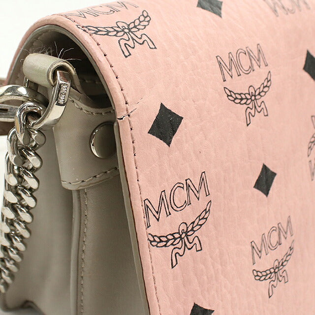 Used MCM shoulder bag ladies brand MCM chain leather MWRBAF002PZ001 pink USDMM118205011