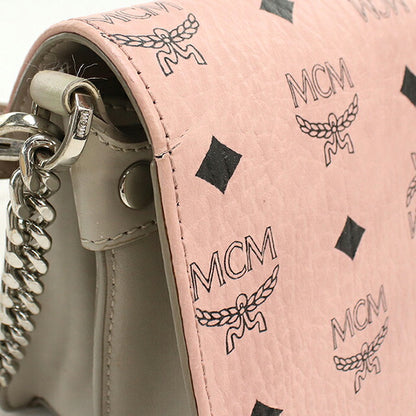 Used MCM shoulder bag ladies brand MCM chain leather MWRBAF002PZ001 pink USDMM118205011