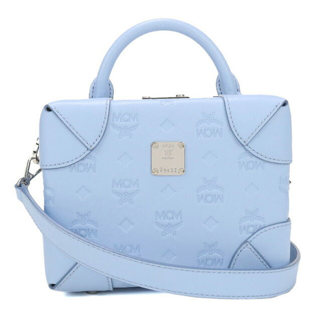 中古 エムシーエム ハンドバッグ レディース ブランド MCM 2WAYハンドバッグ レザー MWR9SBF25 ブルー バッグ USDMM96987011