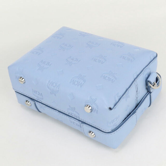 中古 エムシーエム ハンドバッグ レディース ブランド MCM 2WAYハンドバッグ レザー MWR9SBF25 ブルー バッグ USDMM96987011