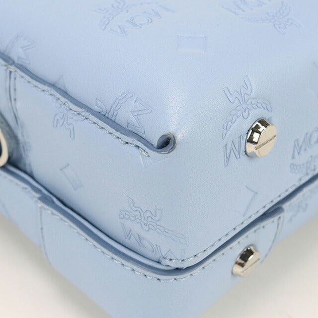 中古 エムシーエム ハンドバッグ レディース ブランド MCM 2WAYハンドバッグ レザー MWR9SBF25 ブルー バッグ USDMM96987011