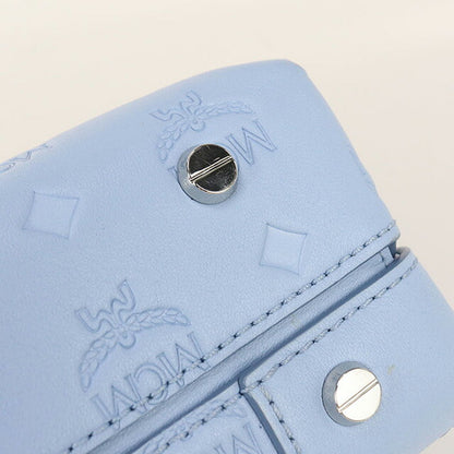中古 エムシーエム ハンドバッグ レディース ブランド MCM 2WAYハンドバッグ レザー MWR9SBF25 ブルー バッグ USDMM96987011