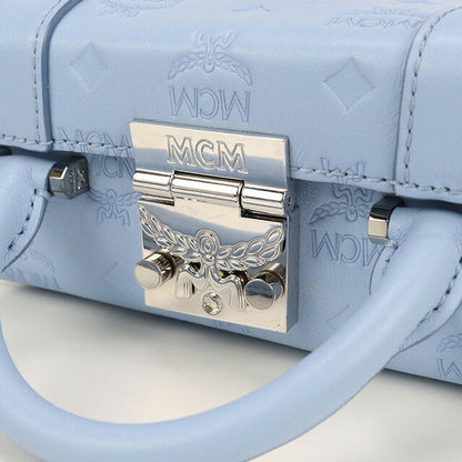 中古 エムシーエム ハンドバッグ レディース ブランド MCM 2WAYハンドバッグ レザー MWR9SBF25 ブルー バッグ USDMM96987011