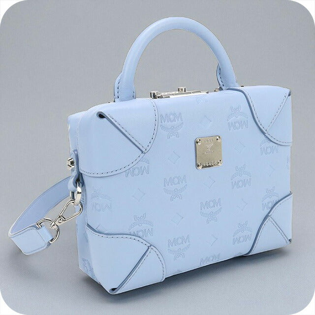 中古 エムシーエム ハンドバッグ レディース ブランド MCM 2WAYハンドバッグ レザー MWR9SBF25 ブルー バッグ USDMM96987011