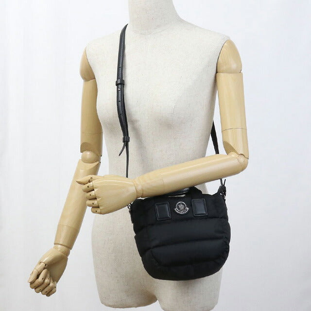 中古 モンクレール ハンドバッグ レディース ブランド MONCLER MICRO CARADOC 2WAY 5L00009 M4422 ブラック バッグ USDMON91851011